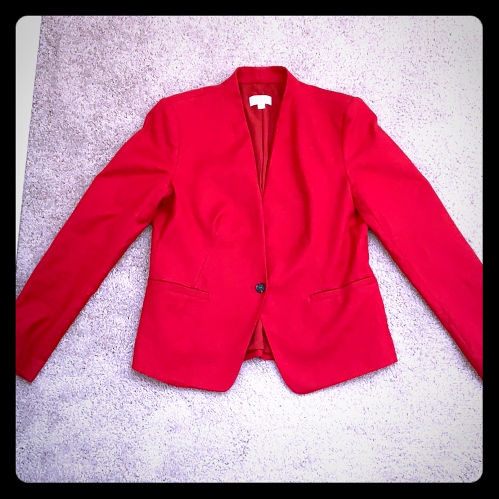 Red women’s  blazer from LOFT